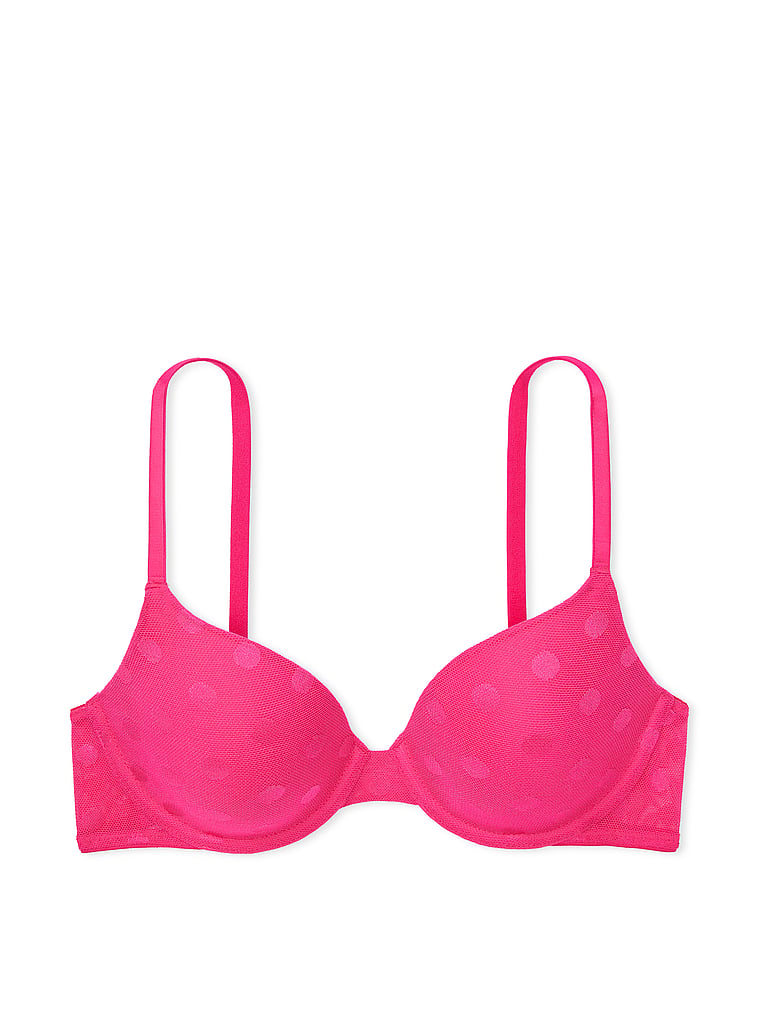 PINK Wear Everywhere Wear Everywhere Lightly Lined T-Shirt Bra, Enchanted Pink, offModelFront, 4 of 5