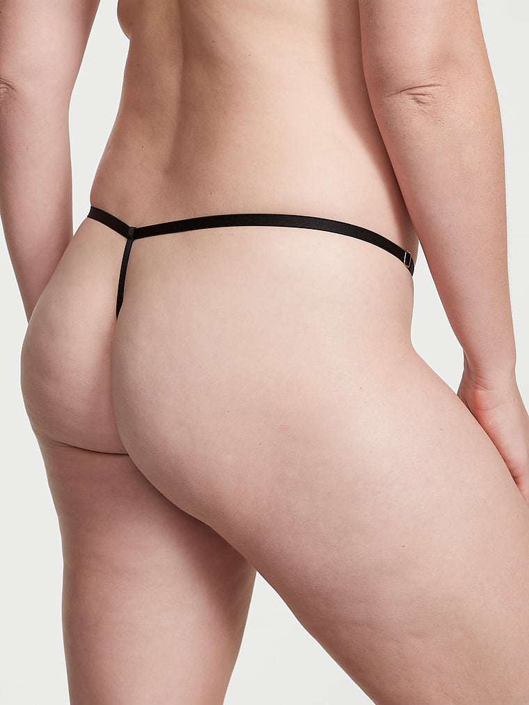 Panties with Easy Access 'Violante Thong', black Passion