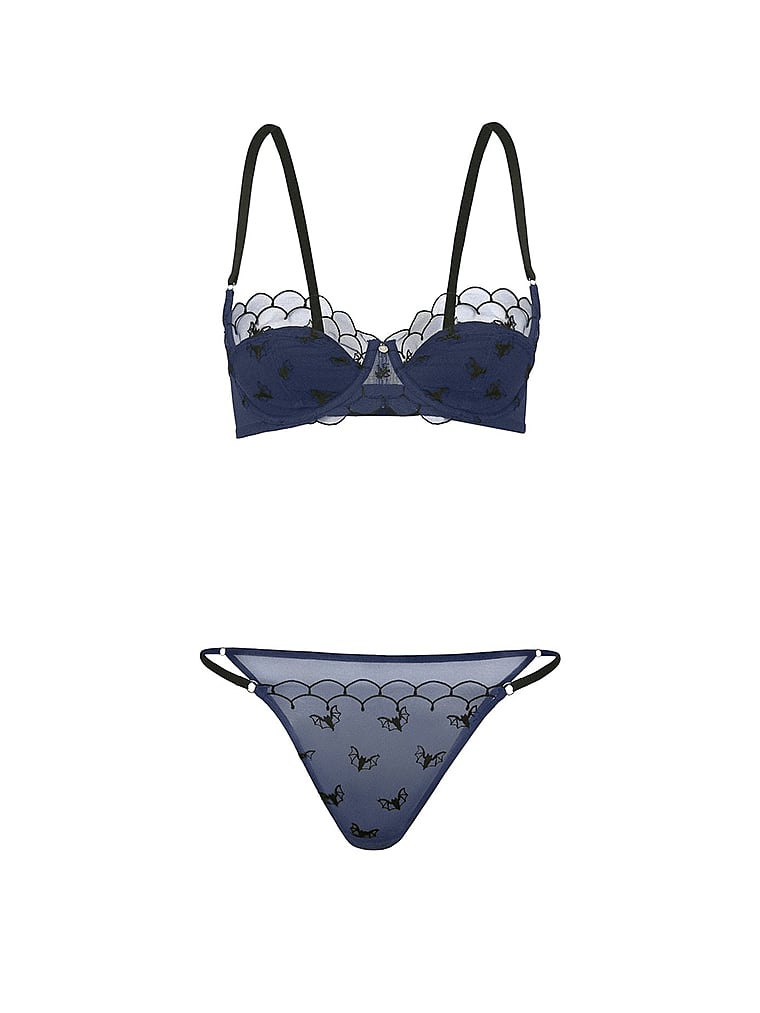 Victoria's Secret, Adore Me Bettie Brazilian Panty, Medieval Blue, offModelBack, 4 of 4