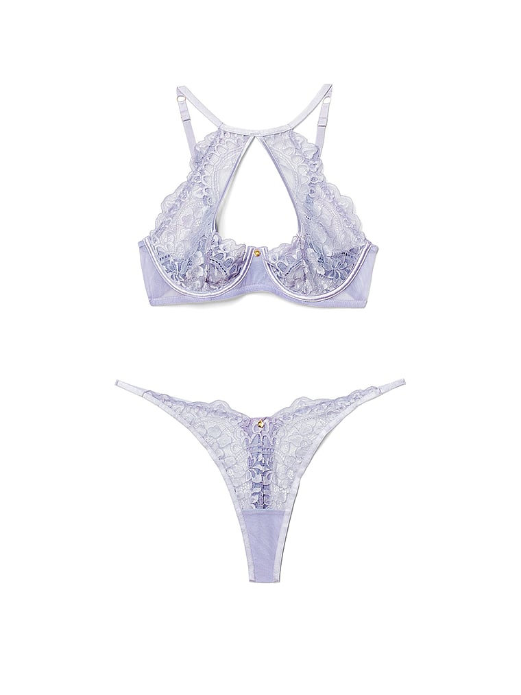 Victoria's Secret, Adore Me Talulah Balconette Bra, Languid Lavender, offModelFront, 4 of 6