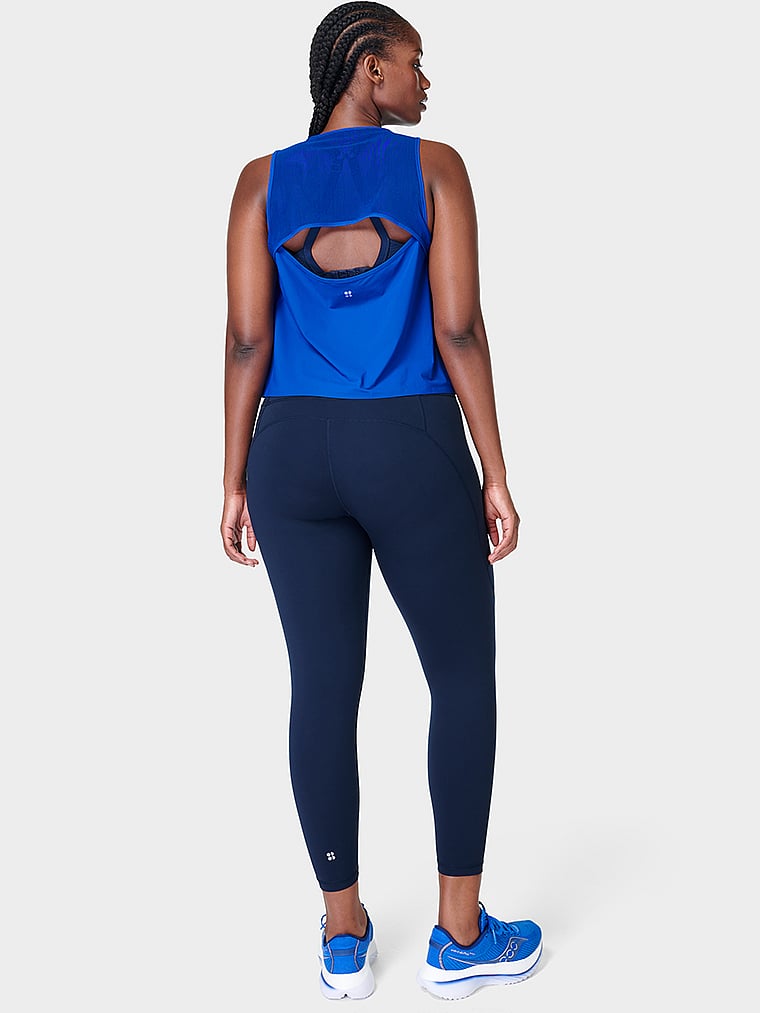Victoria's Secret, Sweaty Betty Power Workour 7/8 Legging, Navy, onModelBack, 2 of 5