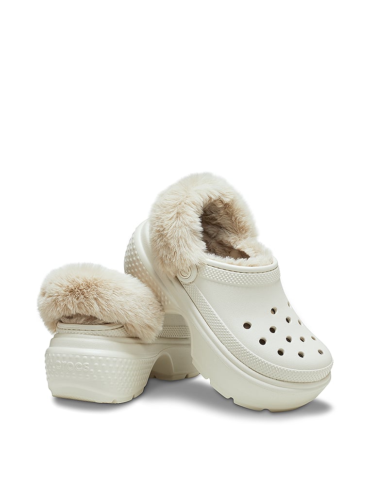 Crocs Stomp Lined Clogs, Stucco, onModelSide, 3 of 5