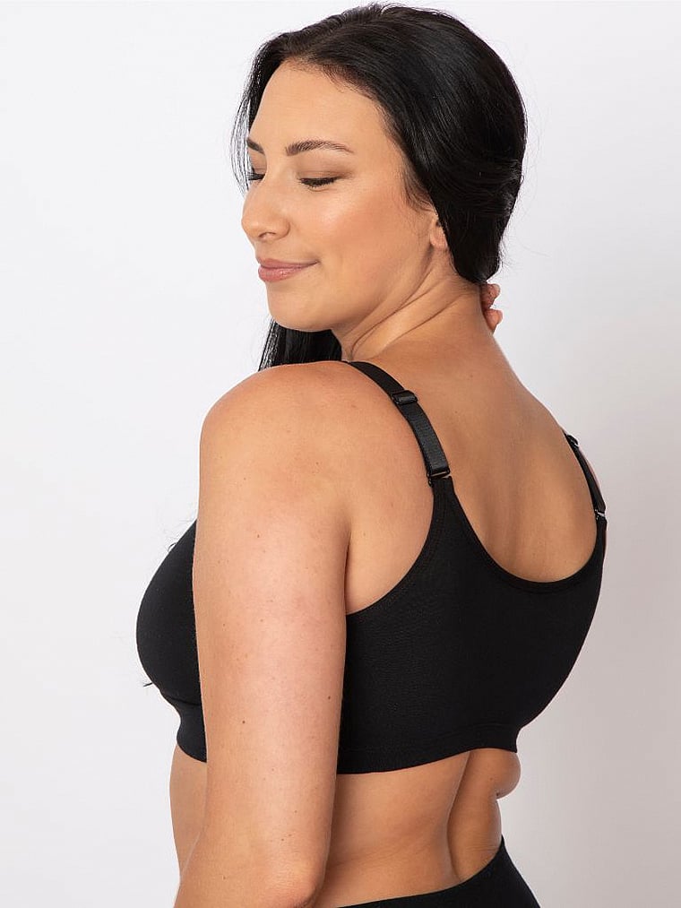 Victoria's Secret, AnaOno Rora Front-Close Mastectomy Bra, Black, onModelBack, 2 of 4