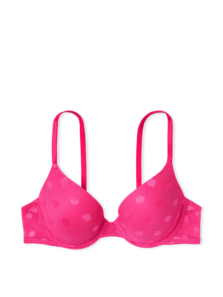 PINK Wear Everywhere Wear Everywhere Push-Up Bra, Enchanted Pink, offModelFront, 4 of 5