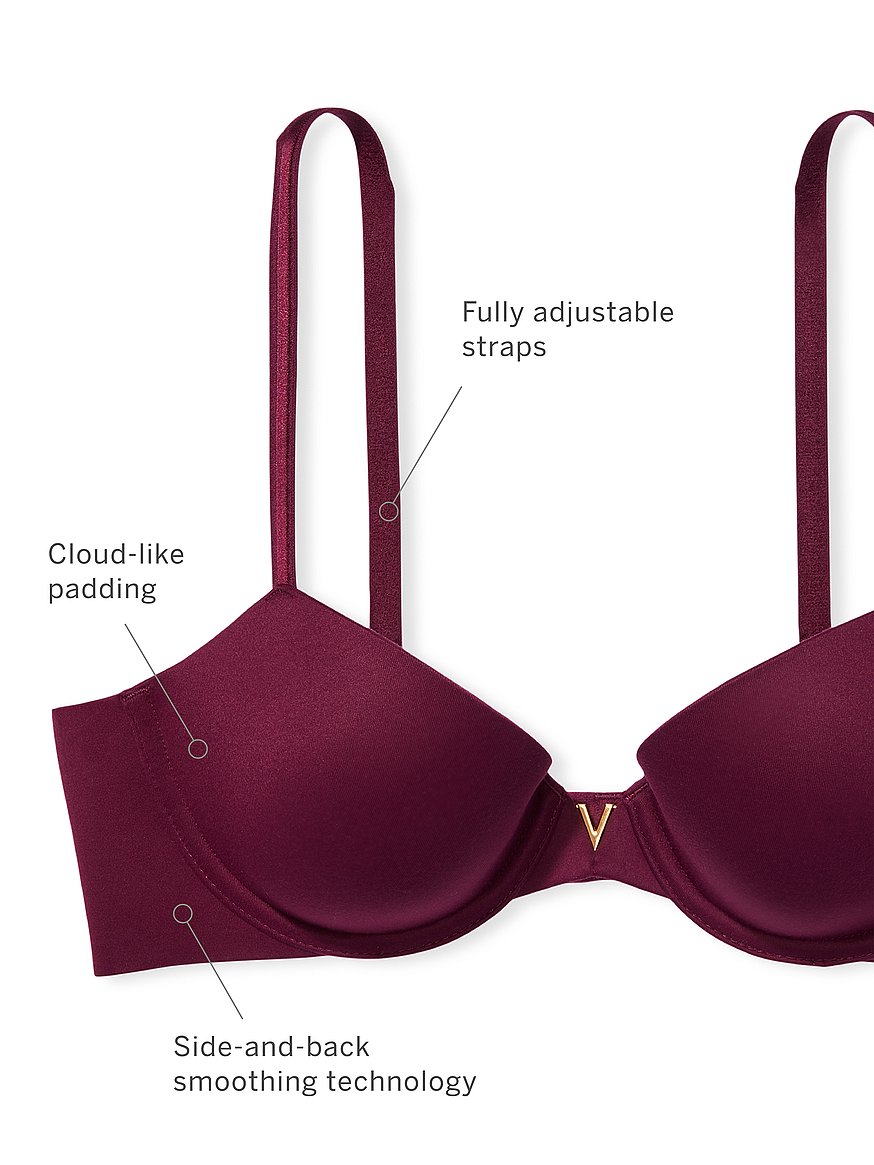 Love Cloud Smooth Lightly Lined Demi Bra, Purple, Women's Bras Victoria's  Secret