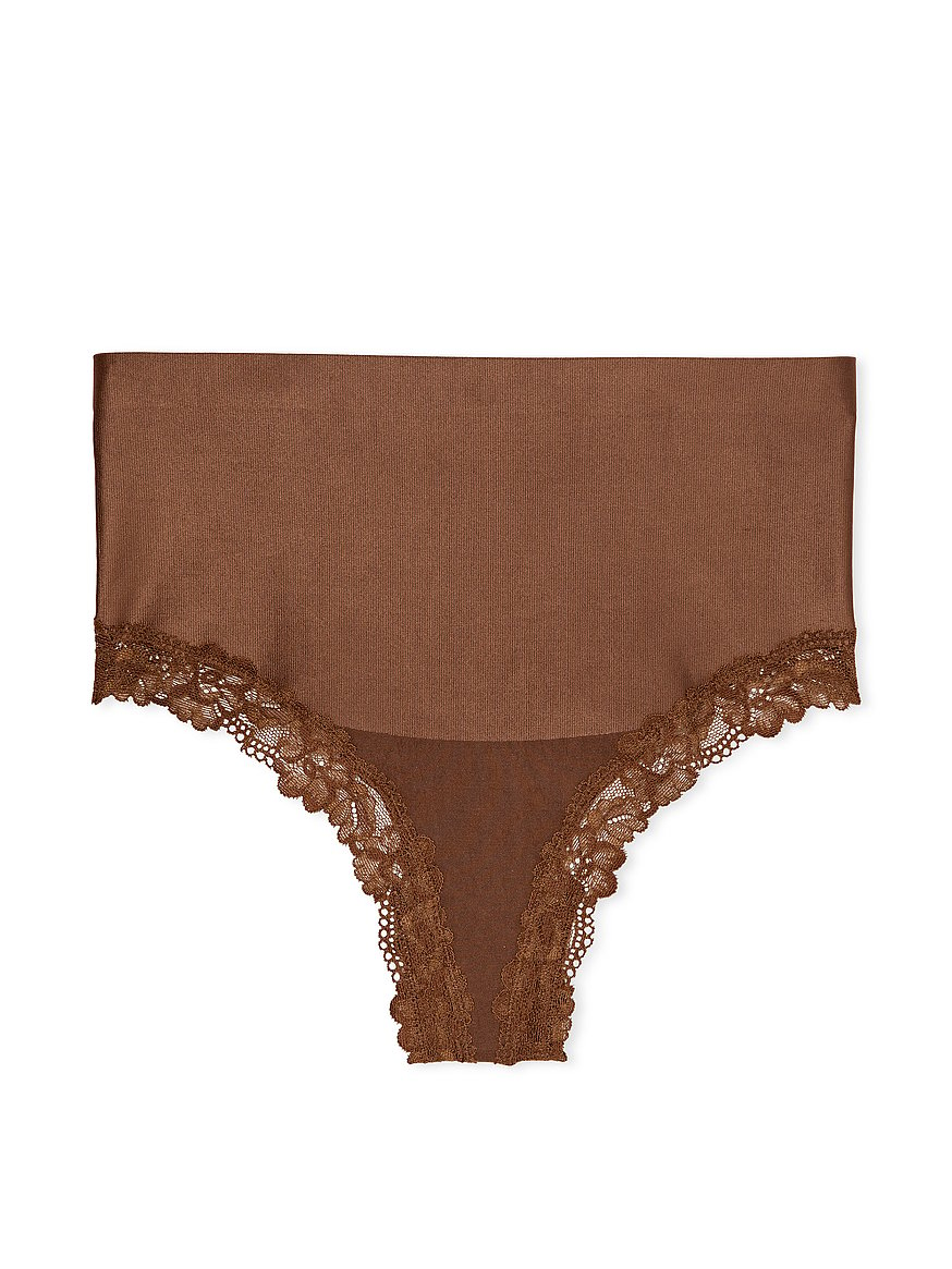 Buy Smoothing Shimmer Lace-Trim Thong Panty - Order Panties online  5000009535 - Victoria's Secret US