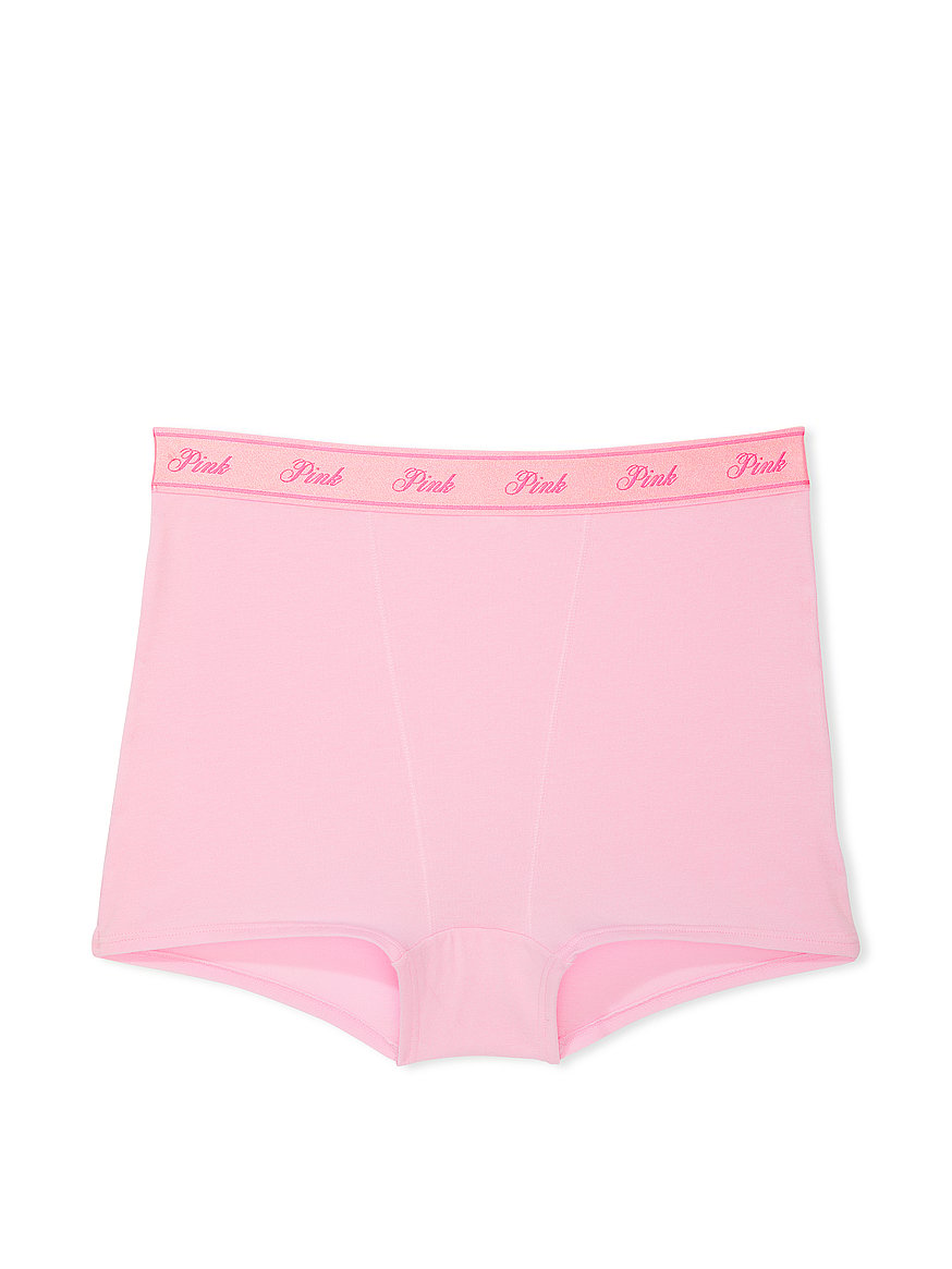 Buy Logo Cotton High-Waist Boyshort Panty - Order Panties online 5000009671  - PINK US