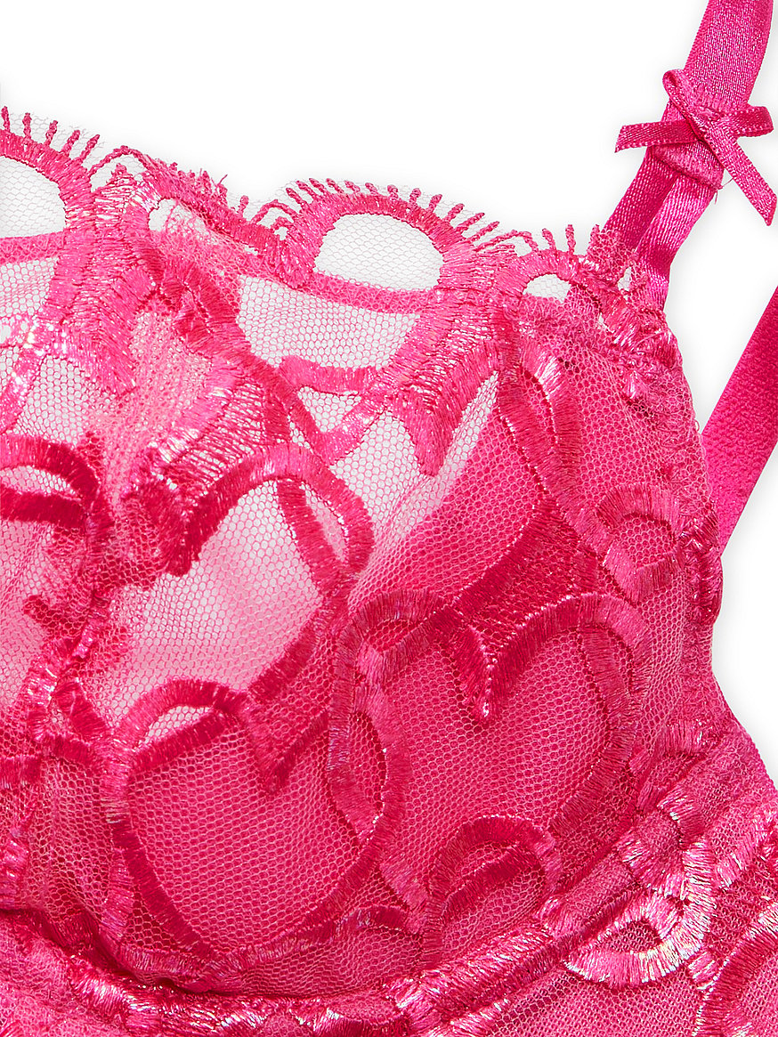 NWT VICTORIAS SECRET Sexy Illusion Bra Underwire Racerback Demi Lined Pink  32DDD £20.26 - PicClick UK