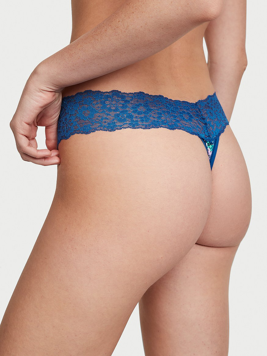 Buy Lace-Waist Cotton Thong Panty - Order Panties online 5000000044 -  Victoria's Secret US