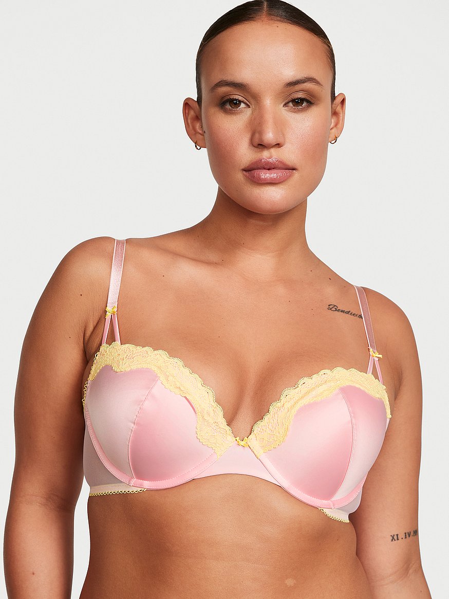 Lingerie for Women Sexy Comfort Devotion Women's Embellished Bra (Color :  Pink, Size : 50/115E) : : Clothing, Shoes & Accessories
