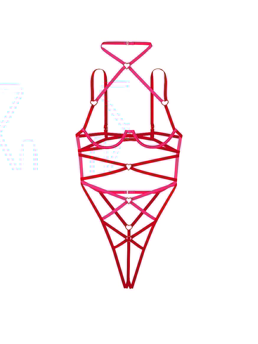 Strappy Heartware Open Teddy