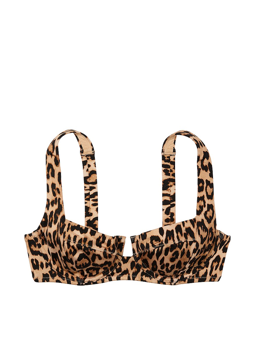 Buy Victoria's Secret Brown Leopard Print Push Up Swim Bikini Top from Next  Luxembourg