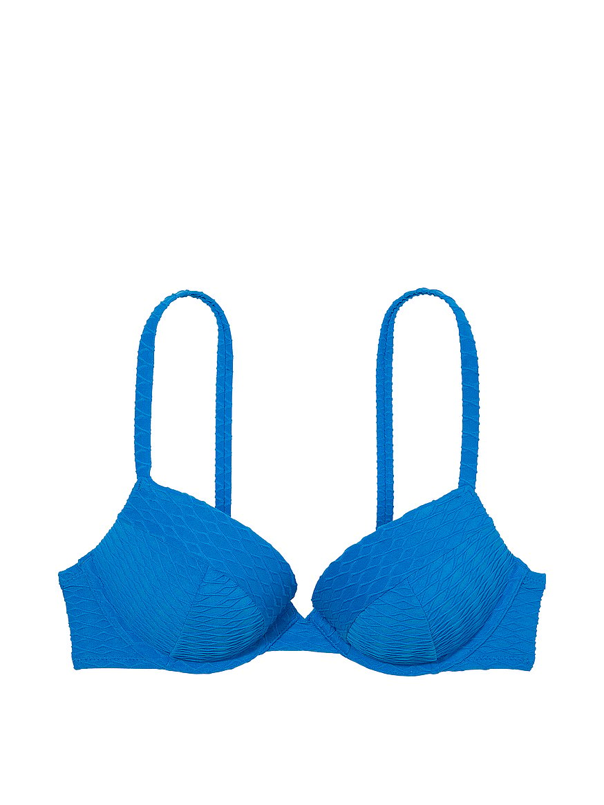 Victorias Secret Swim Push-Up Without Padding Underwire Bikini Top 38DDD  Blue