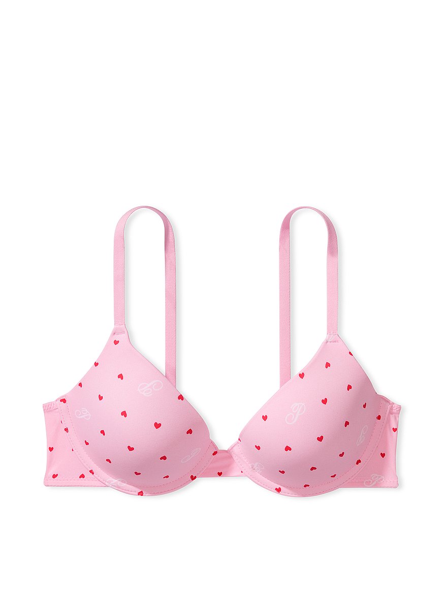 32A@30B victoria's secret pink full printed push up bra, Women's