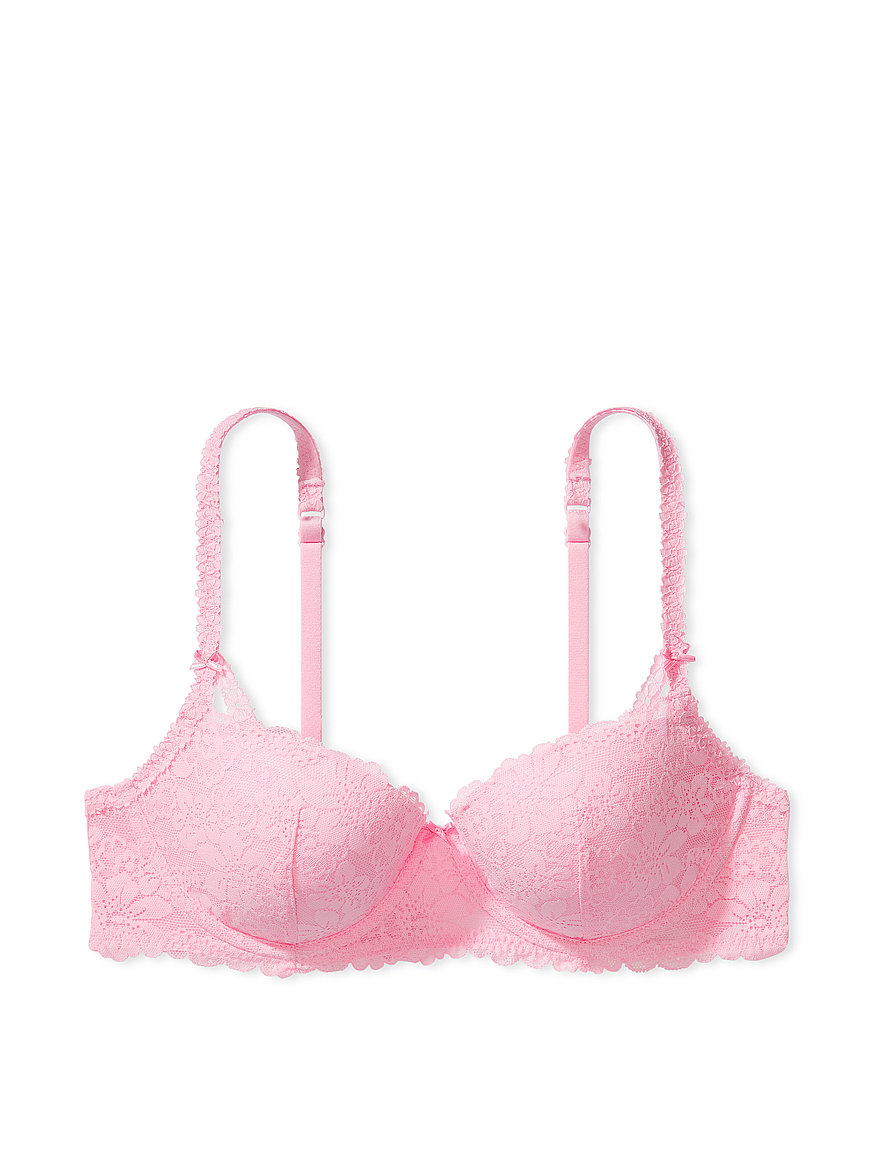 Calvin Klein Lght Unisex Lined Balconette Bra Pink, 100B, pink : :  Fashion