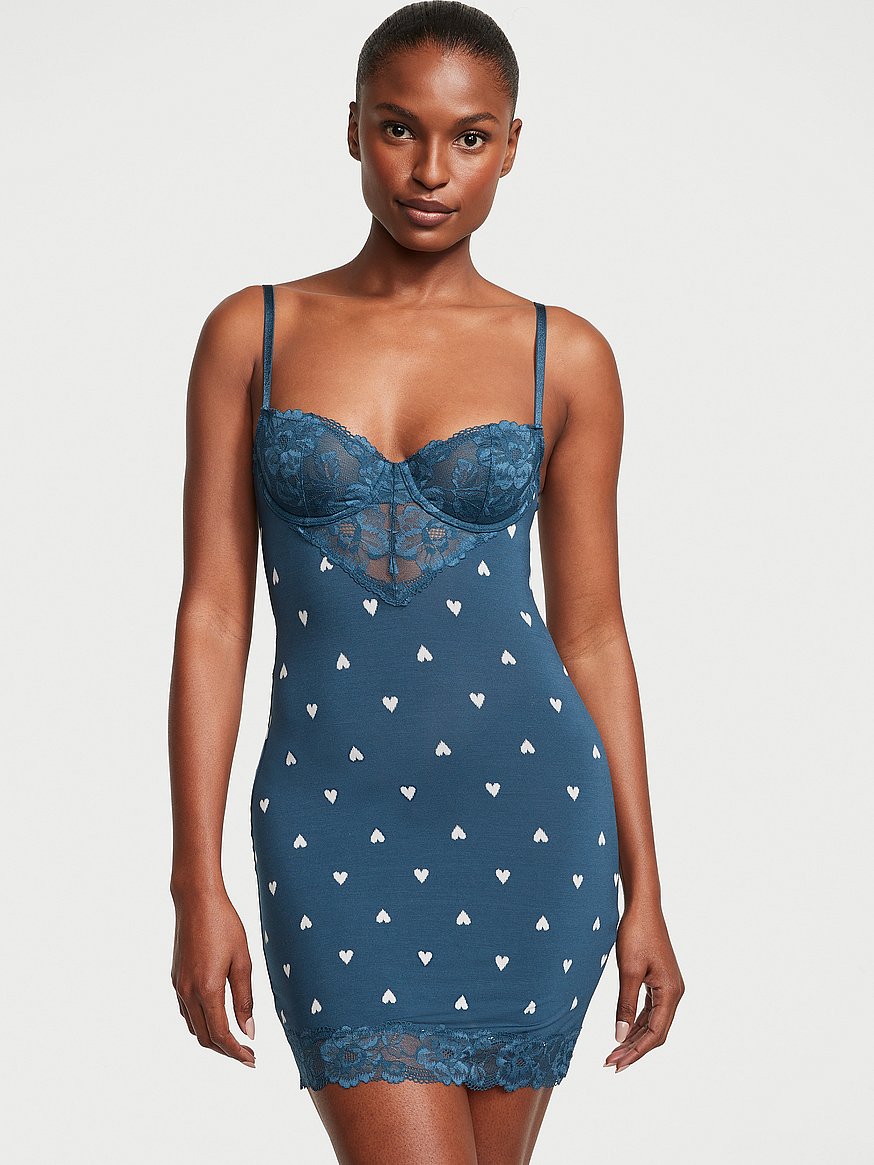 Buy Modal & Lace Cupped Mini Slip Dress - Order Slips online 5000009121 - Victoria's Secret US