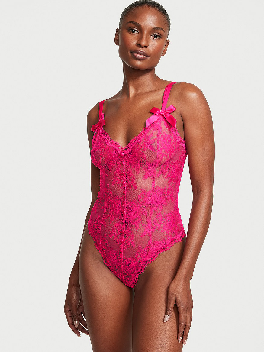 Patience Floral Lace Teddy – Curvy Bombshells
