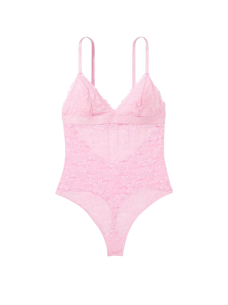 Buy Wink Lace Triangle Unlined Bodysuit - Order Pajama Tops online  5000009760 - PINK US