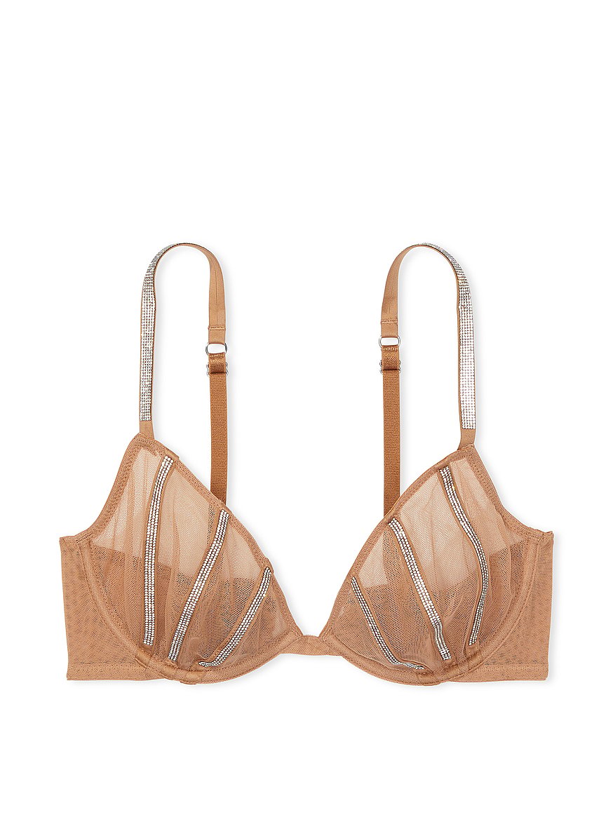bras for low cut dresses victoria secret Buy Sheer Shine Unlined Low-Cut Demi Bra, Toffee - Order Bras online