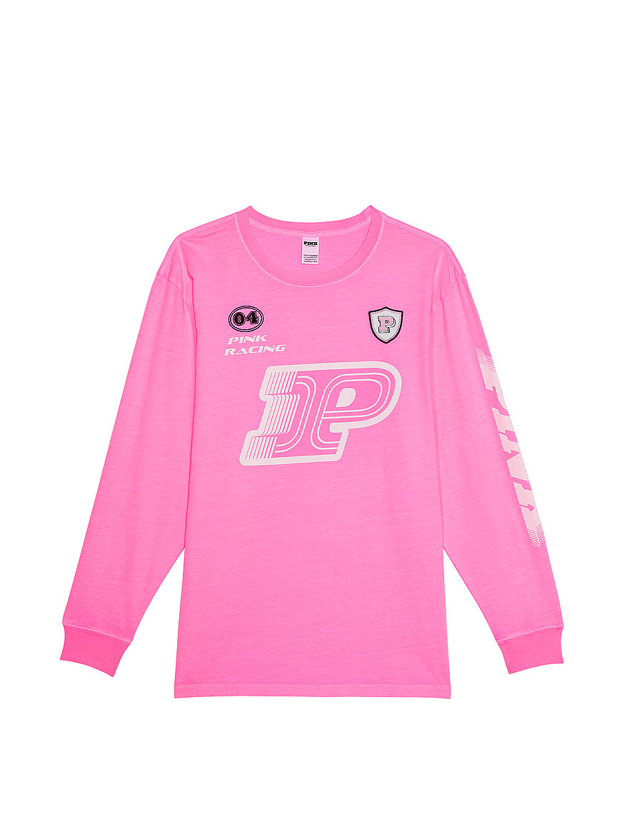 Buy Campus Cotton Long-Sleeve Tee, - Order undefined online - PINK
