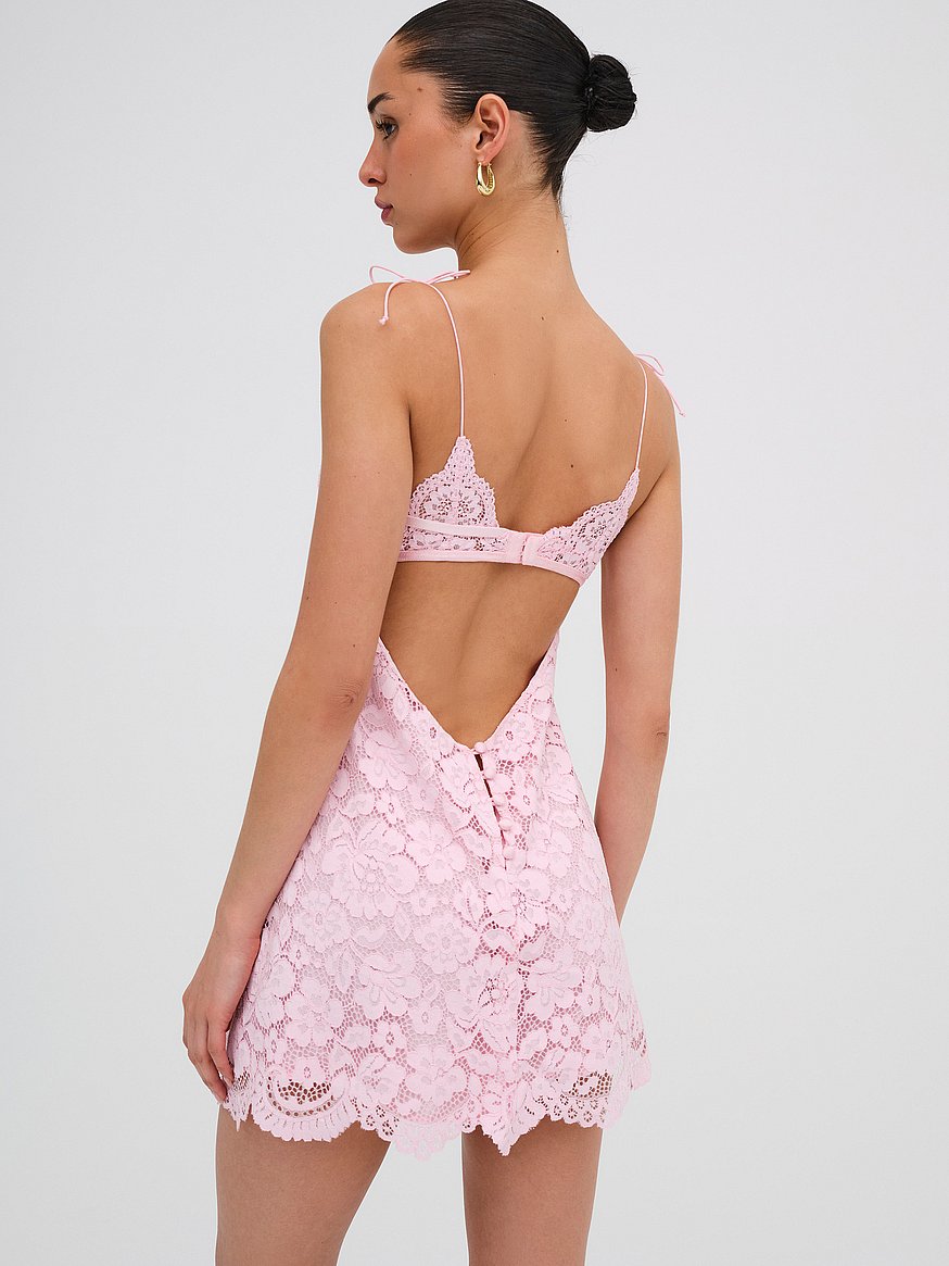 Creamsicle Lace Slip Dress