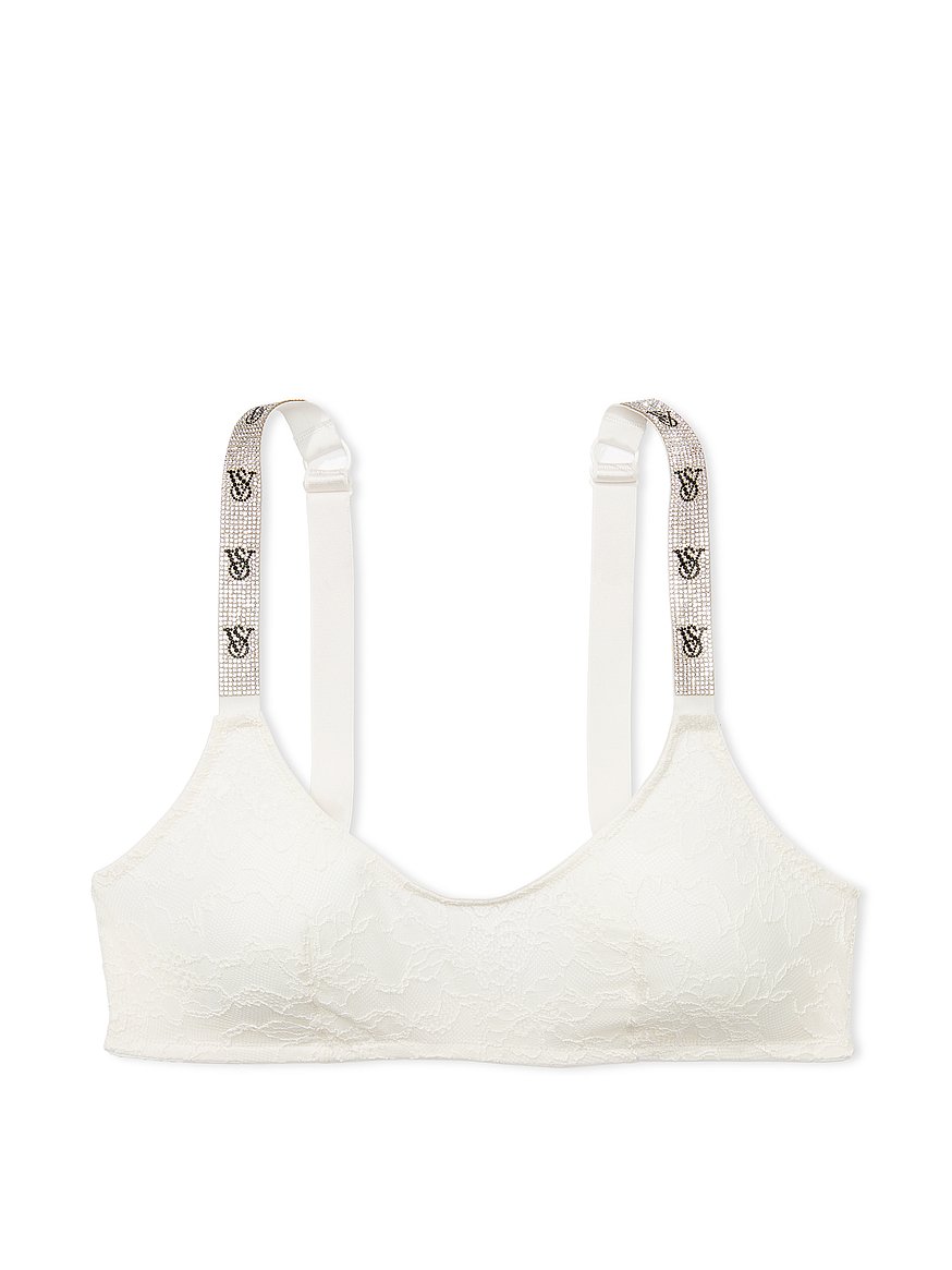 Shine Strap Lace Scoop Bralette