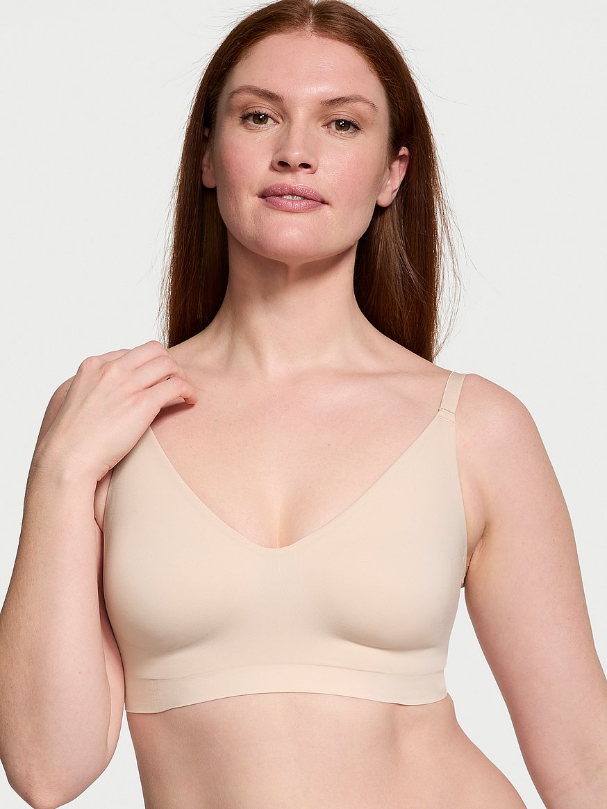 Comfortable women bra one-piece seamless soft cotton unlined