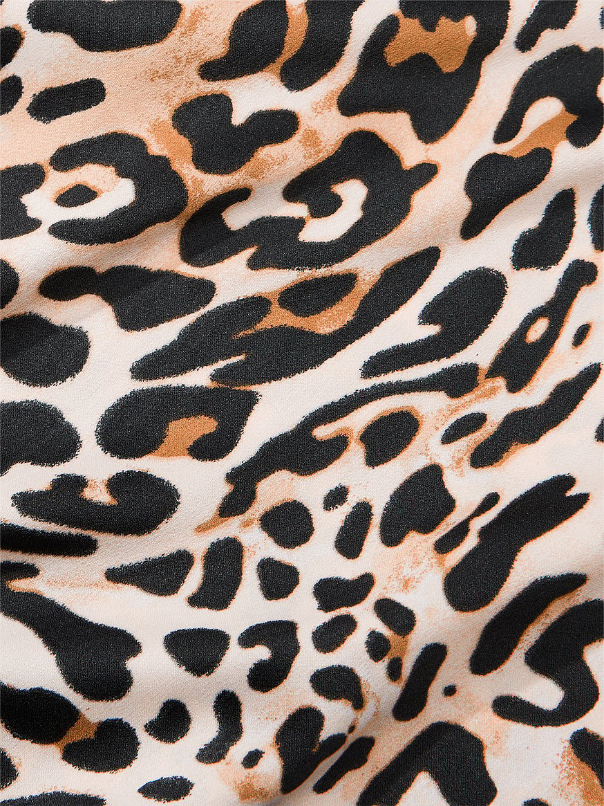 Victoria's Secret: After-Hours Satin Pajama (in blk/white leopard)