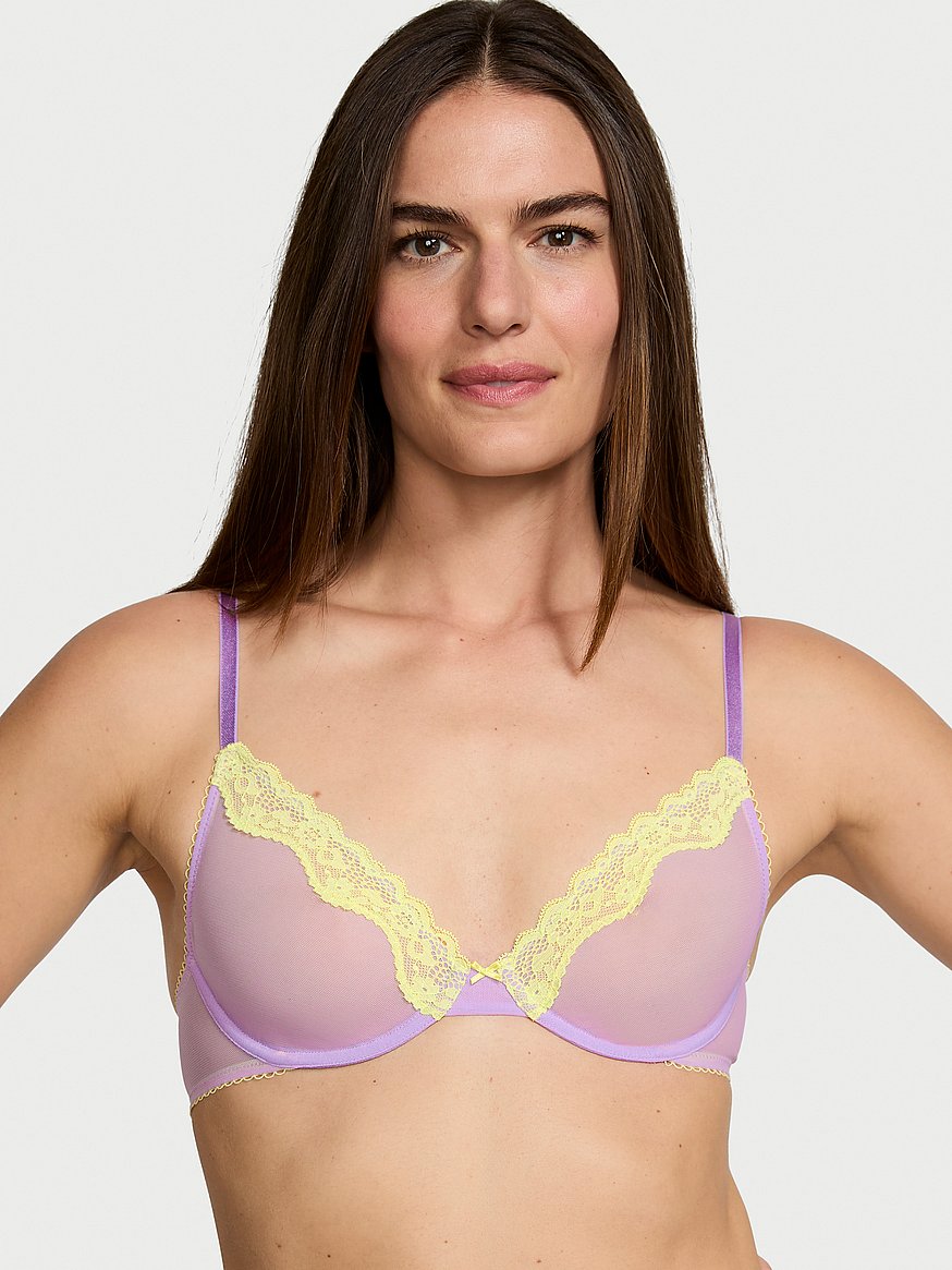 Victoria's Secret Sexy Illusions Lined Demi Bra 36 B Purple Size undefined  - $23 - From Krystle