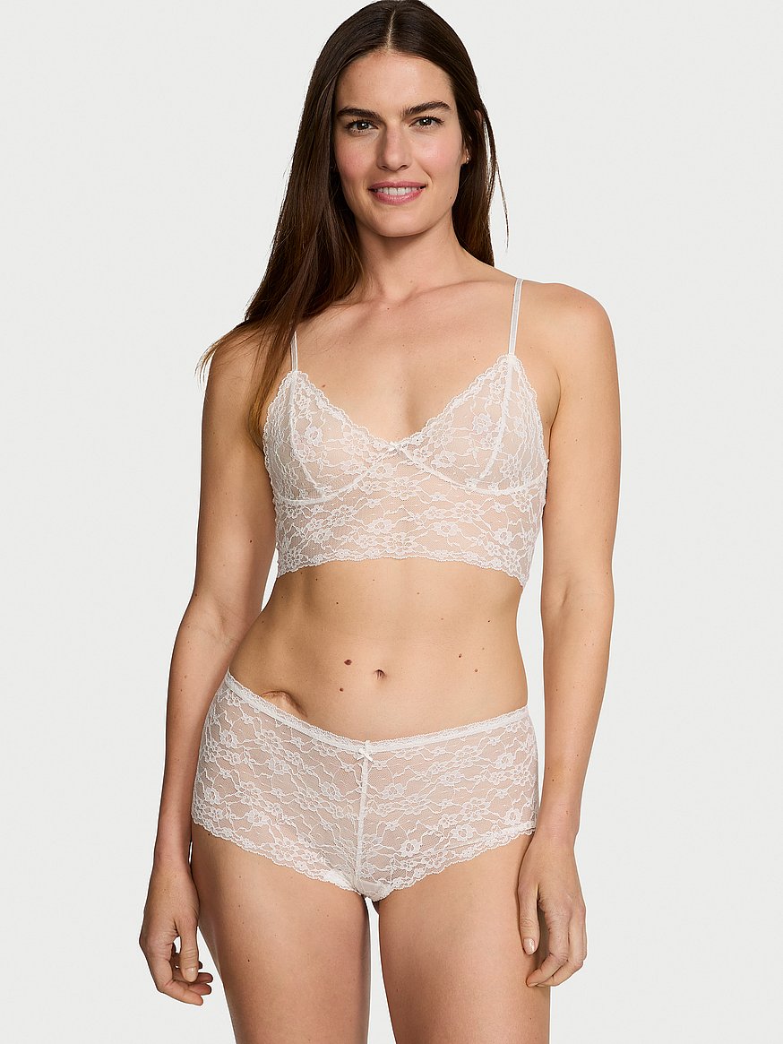victoria's secret stretch lace & chiffon cami set