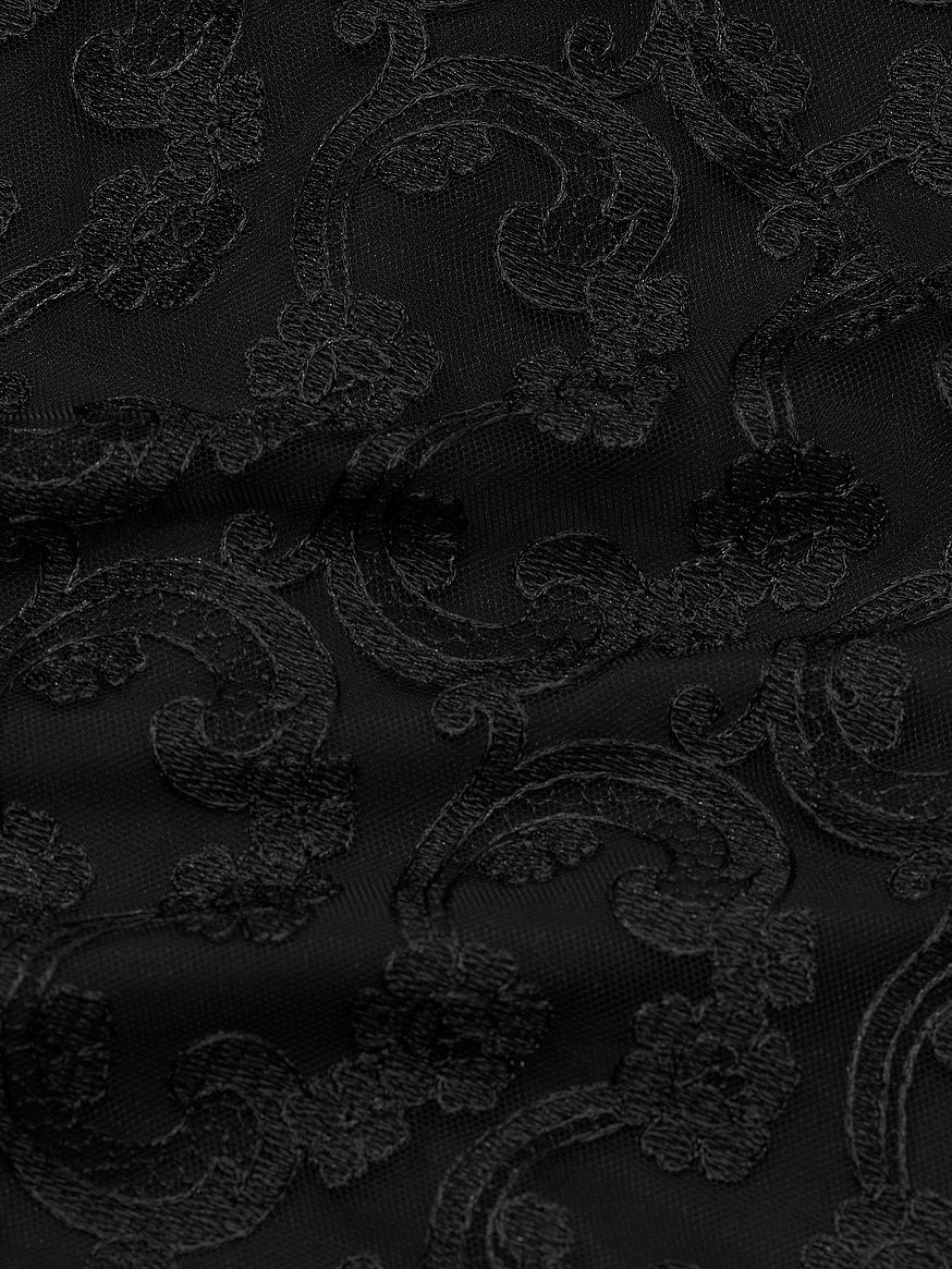 Boho Floral Embroidery Halter Slip