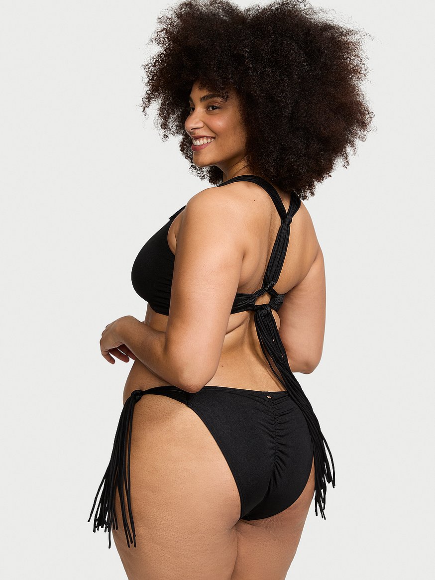 black fringe bralette