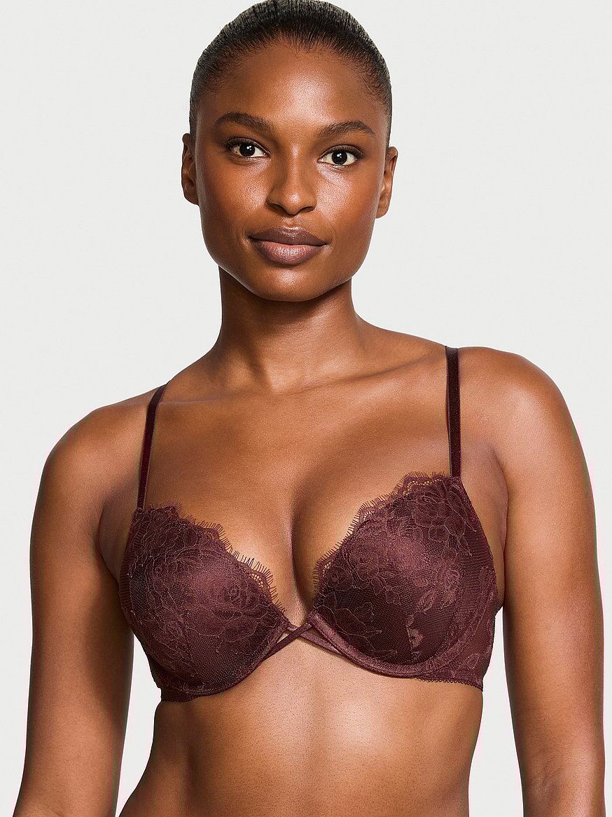 Bombshell Add-2-Cups Lace-Trim Push-Up Bra