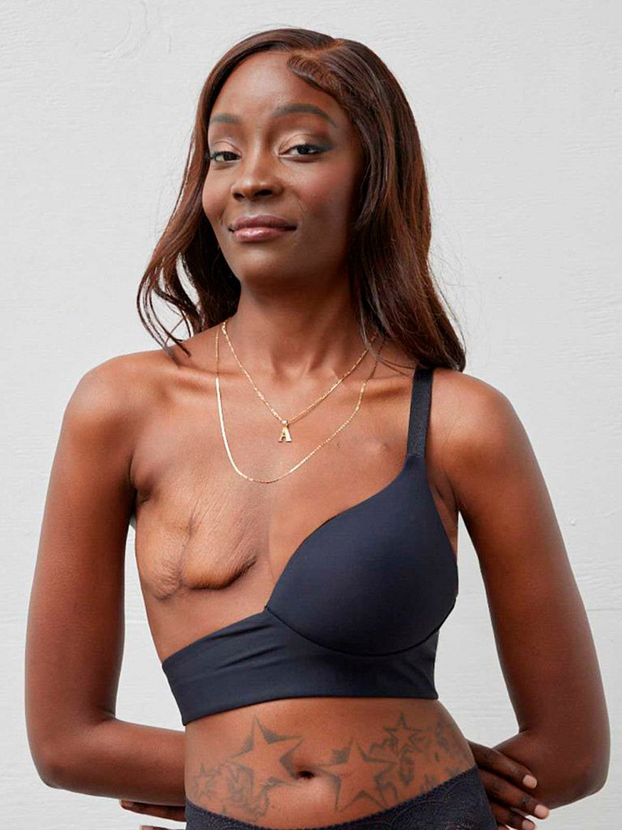 Buy Rachel Unilateral Molded Left Cup Sling Bra, Black - Order