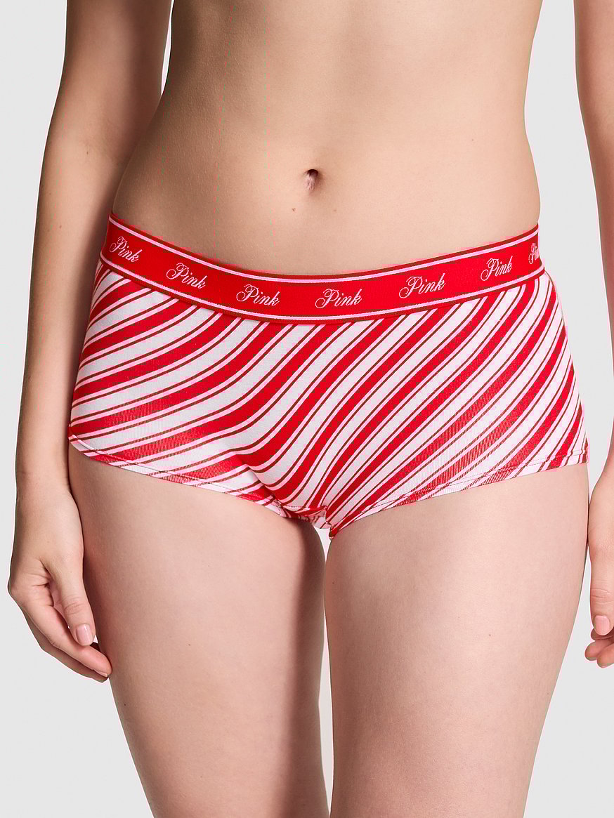 Logo Cotton Shine Boyshort Panty