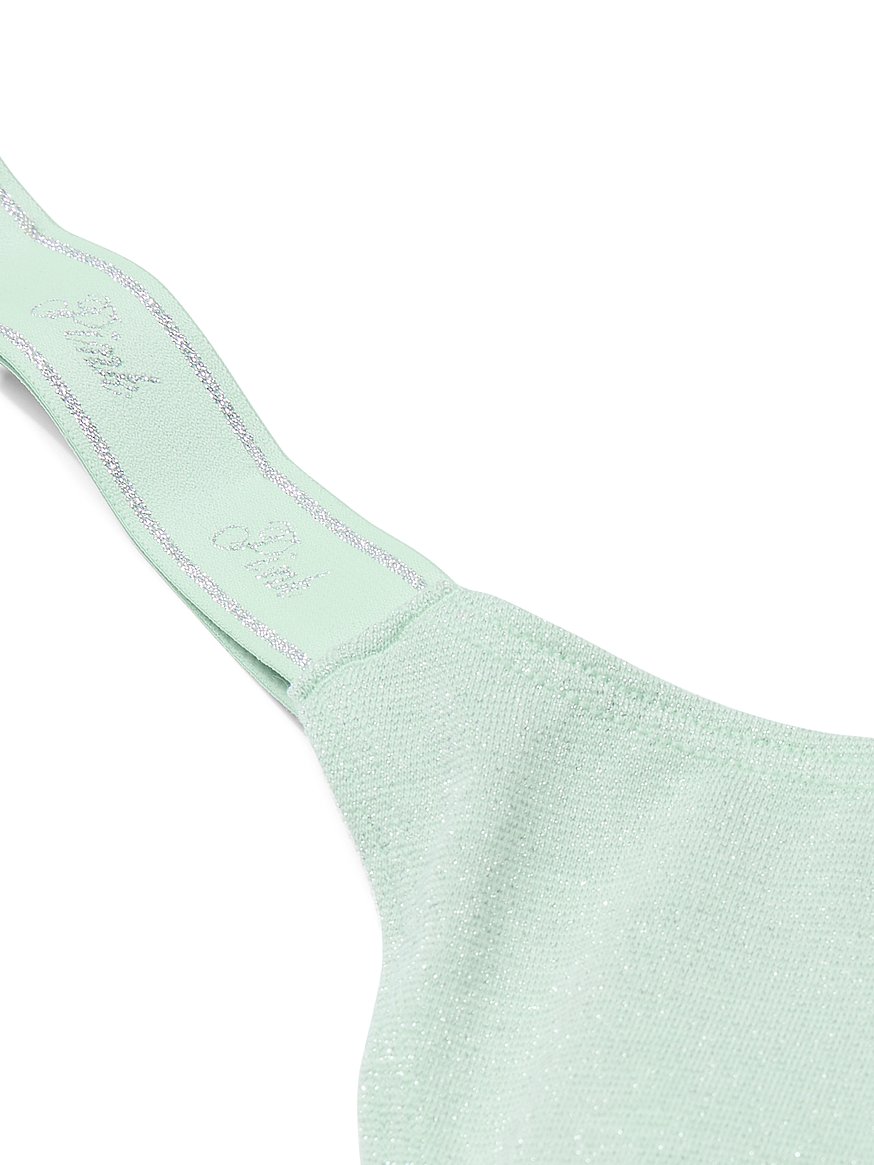 Logo Cotton Shimmer Micro Thong Panty