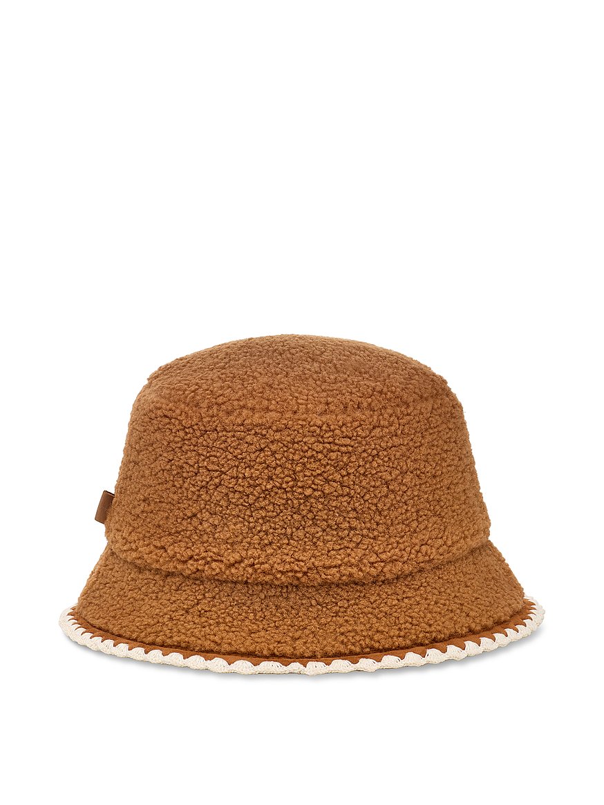 Buy UGGfluff Scalloped Hat, Chestnut - Order Hats online  display picture 1