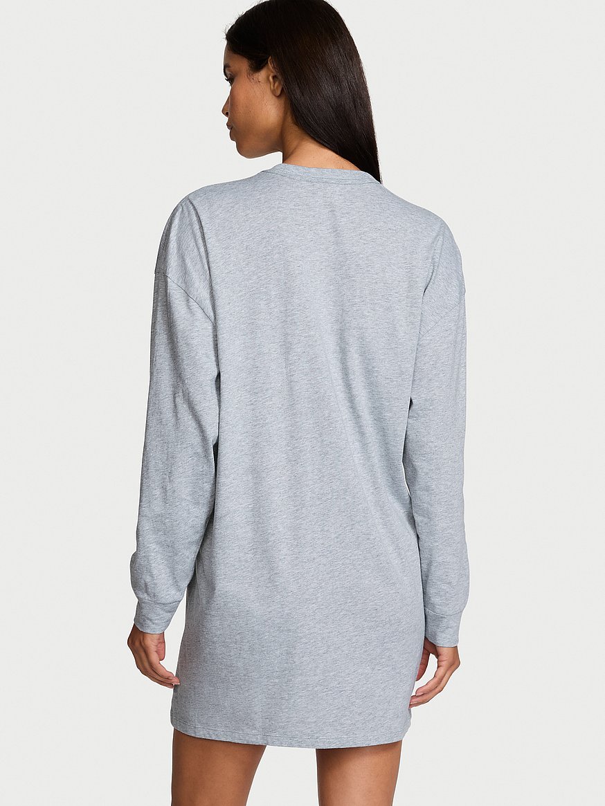 100% Cotton Long-Sleeve Sleep Tee