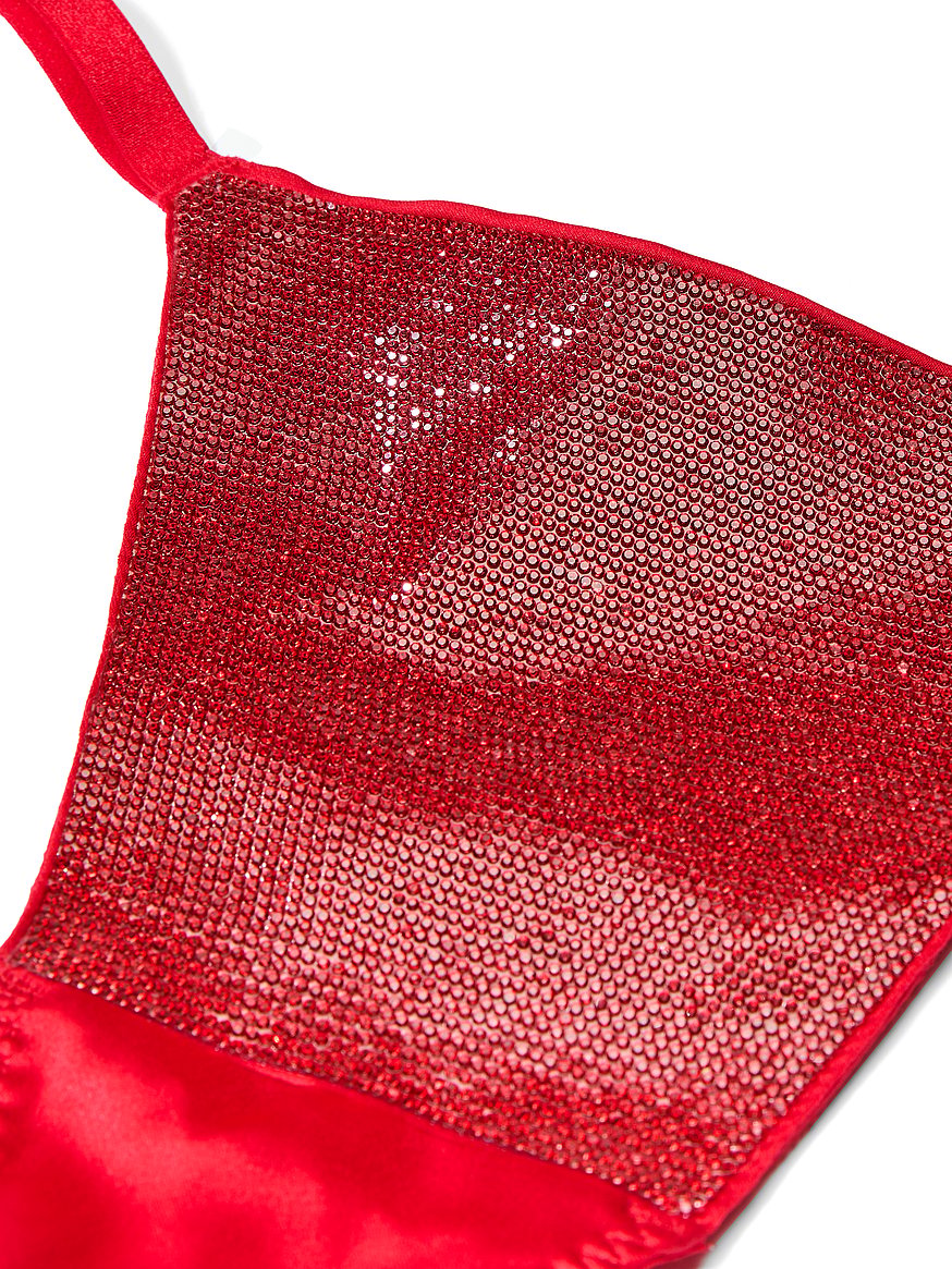 Buy Shine Triangle Bralette & V-String Panty Set, Lipstick - Order  display picture 1