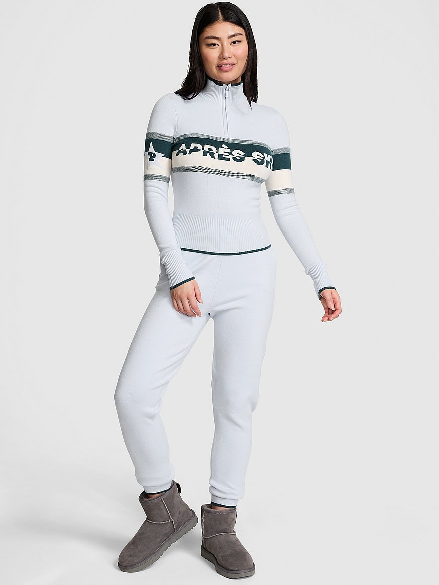 Buy Varsity Knit Jogger Pants, Hydrangea Blue - Order Bottoms