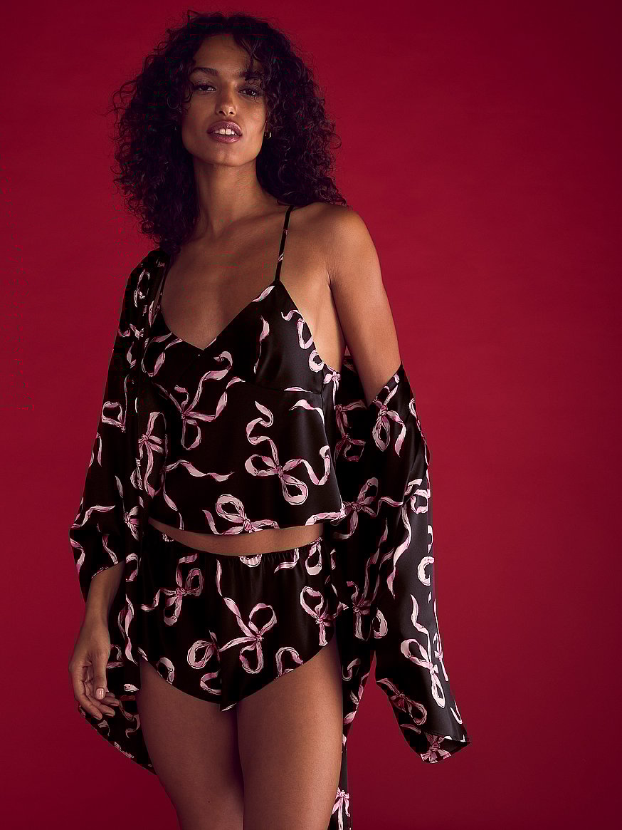 Satin Open-Back Cami & Shorts Set