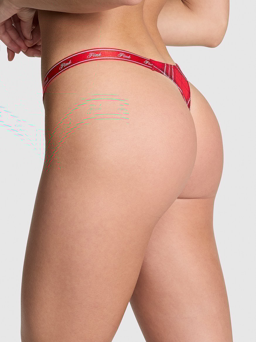 Logo Cotton Micro Thong Panty