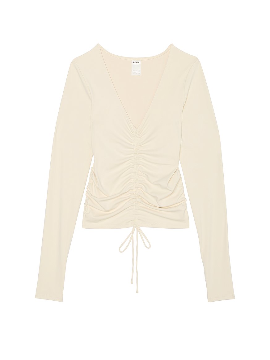 Relay Ruched Long-Sleeve Top