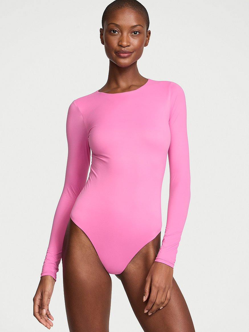 Bodywear by Victoria with FeatherSoft™ Innovation Long-Sleeve Bodysuit