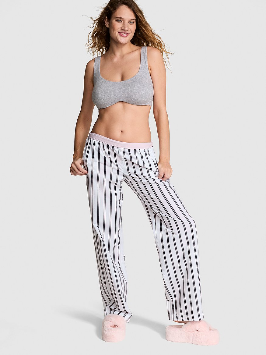 Cotton Poplin Logo Sleep Pants