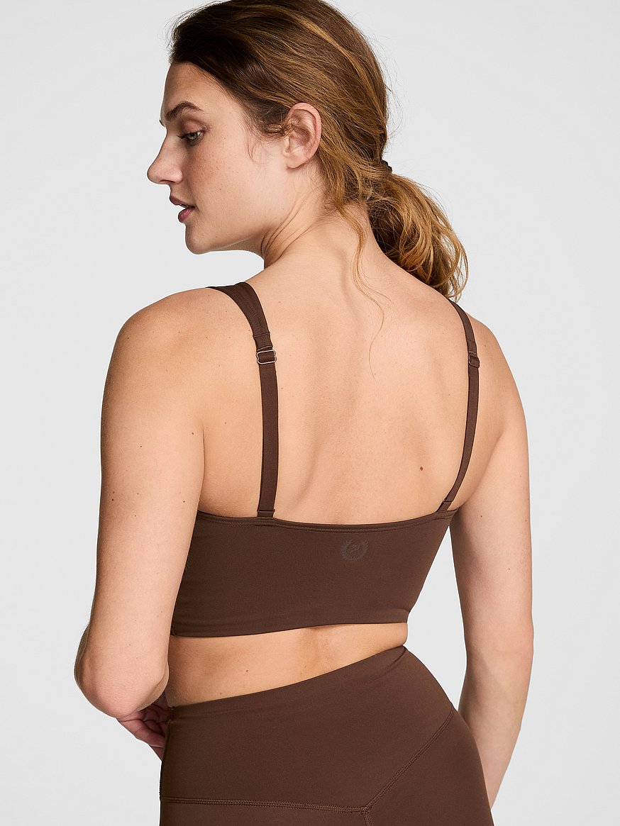 Relay Ruched Plunge Sports Bra