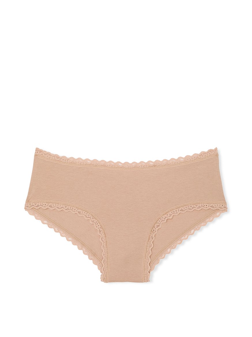 Cotton Lace-Waist Cheeky Panty