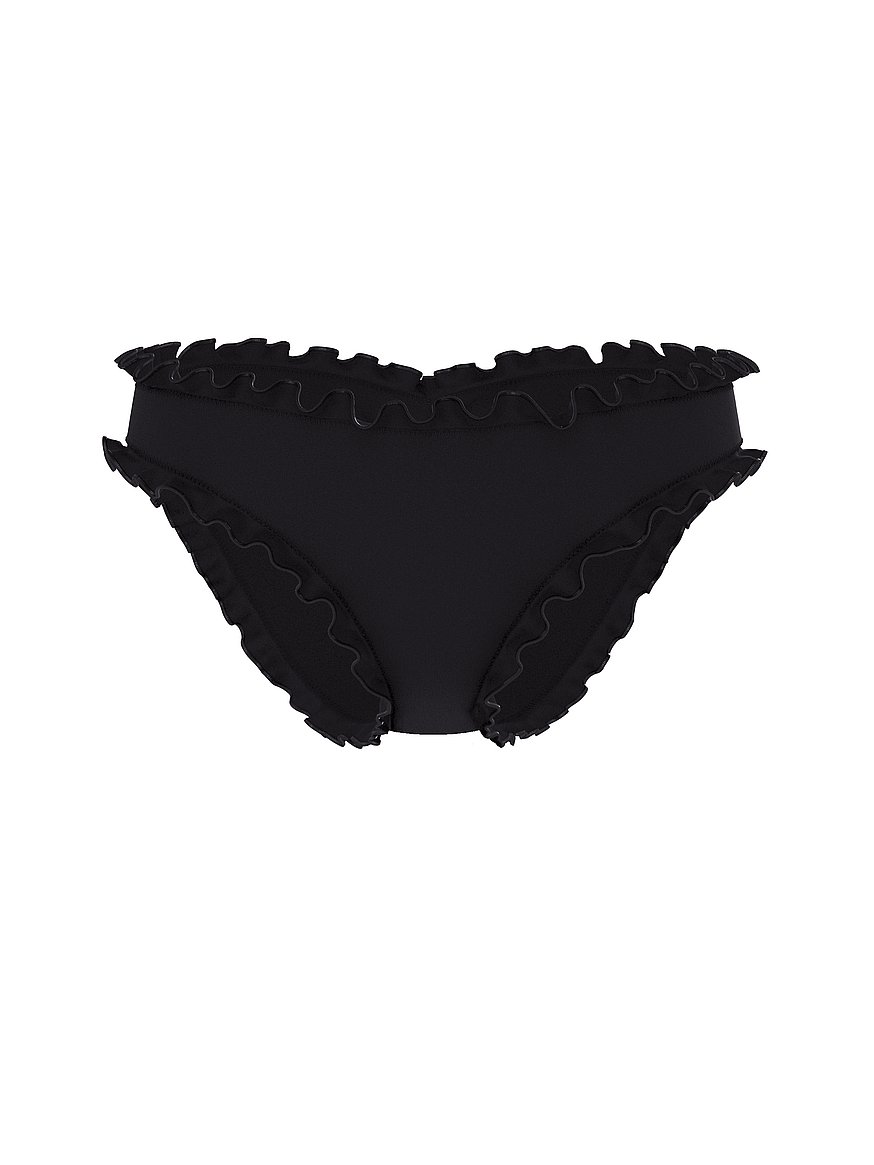 Buy Essential Ruched Cheeky Bikini Bottom, Pure Black Order