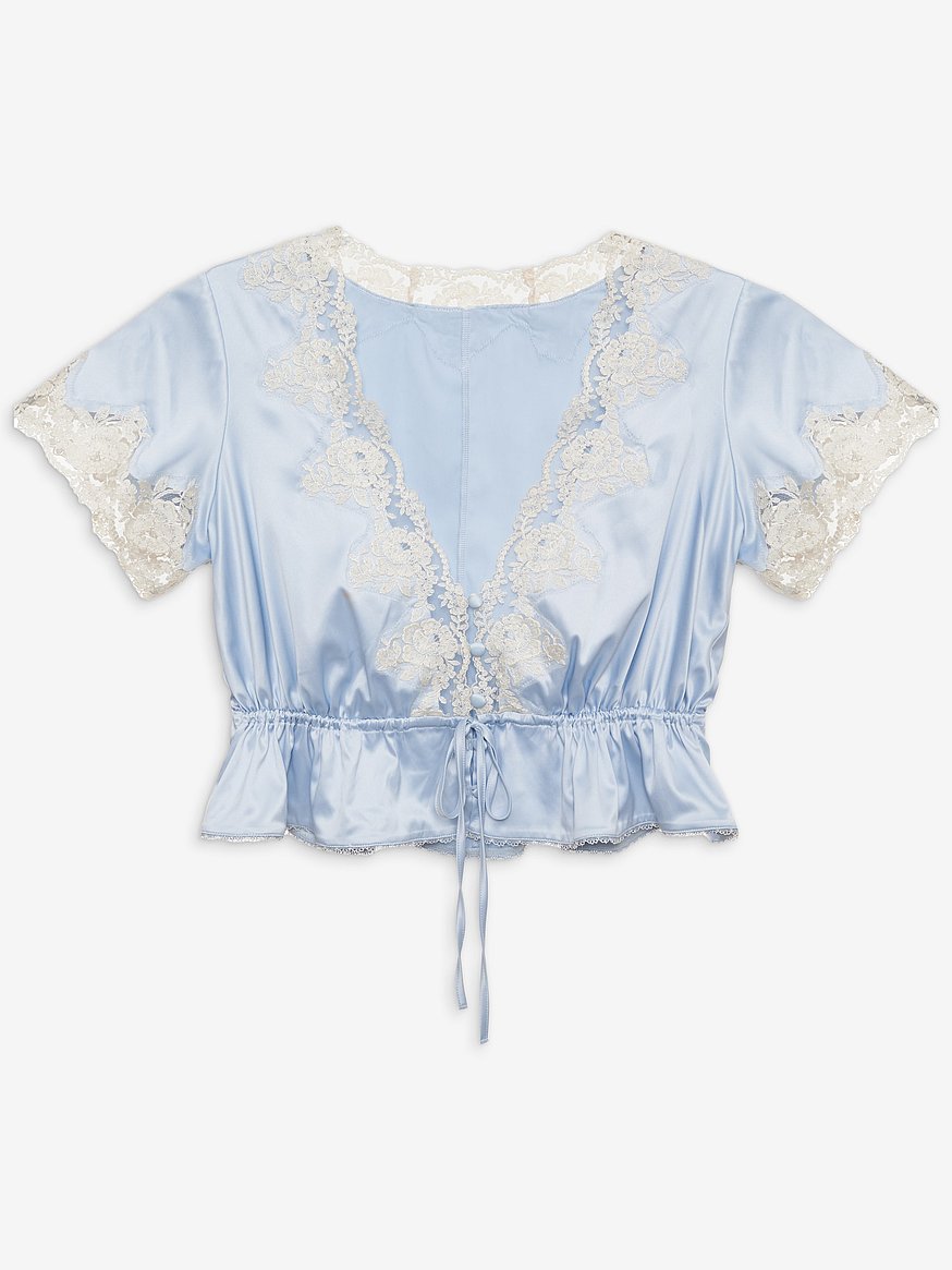 Buy Sweetheart Satin Top, Sweetheart Blue - Order Tops online