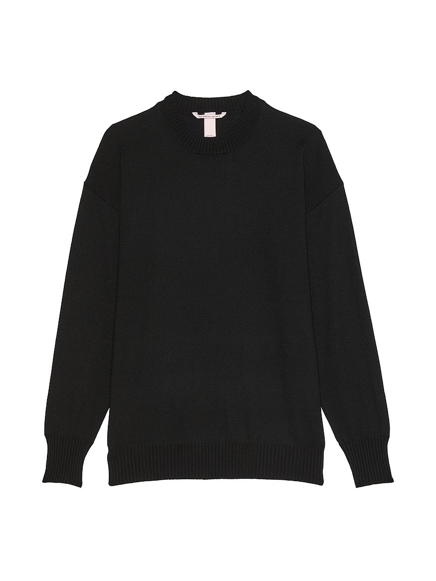 Buy Luxe Knit Crewneck Sweater, Black - Order Hoodies